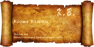 Kozma Blanka névjegykártya